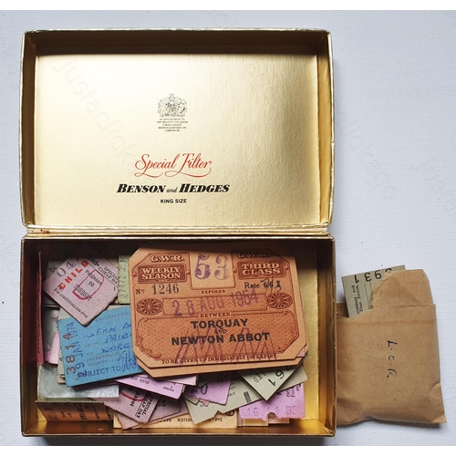 495 - Railway. Tickets. A small box of approx. 100+ British Railways Western Region tickets. The selection... 