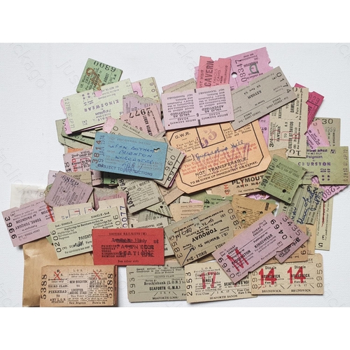 495 - Railway. Tickets. A small box of approx. 100+ British Railways Western Region tickets. The selection... 