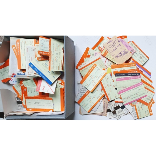 499 - Railway. A box of several hundred APTIS railway tickets, dating from the 2000's, including TFL trave... 