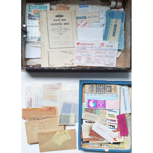 501 - U.K. Bus. A boxfile of several hundred U.K. Bus tickets. The collection includes a large variety of ... 