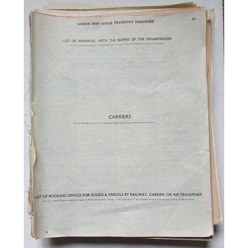 502 - Miscellaneous. A Kelly's London Post Office Transport Directory for 1974. A fascinating directory in... 