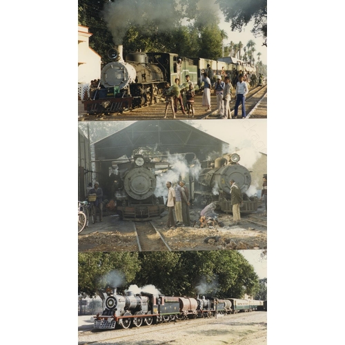 504 - Railway. UK Heritage Steam, Overseas Preserved Steam. A large box of approx. 60 film packets, contai... 