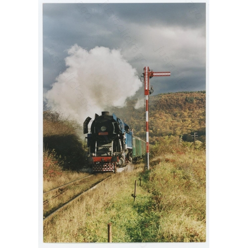 504 - Railway. UK Heritage Steam, Overseas Preserved Steam. A large box of approx. 60 film packets, contai... 