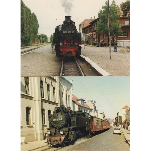 504 - Railway. UK Heritage Steam, Overseas Preserved Steam. A large box of approx. 60 film packets, contai... 