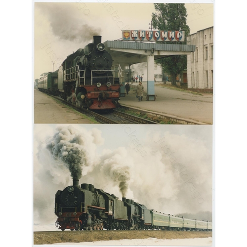 504 - Railway. UK Heritage Steam, Overseas Preserved Steam. A large box of approx. 60 film packets, contai... 