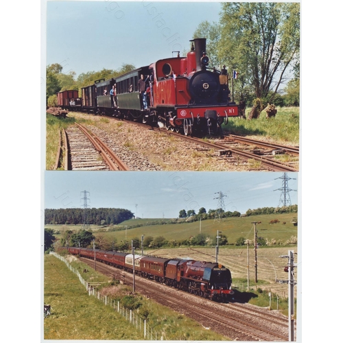 504 - Railway. UK Heritage Steam, Overseas Preserved Steam. A large box of approx. 60 film packets, contai... 