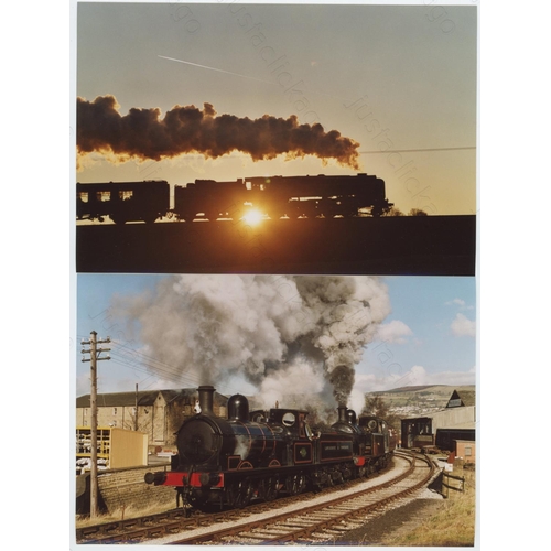 505 - Railway. UK Heritage Steam, Overseas Preserved Steam. A large box of approx. 60 film packets, contai... 