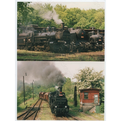 506 - Railway. UK Heritage Steam, Overseas Preserved Steam. A large box of approx. 60 film packets, contai... 