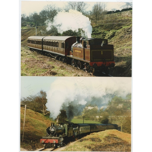 508 - Railway. UK Heritage Steam, Overseas Preserved Steam. A large box of approx. 60 film packets, contai... 