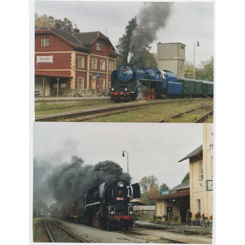 508 - Railway. UK Heritage Steam, Overseas Preserved Steam. A large box of approx. 60 film packets, contai... 