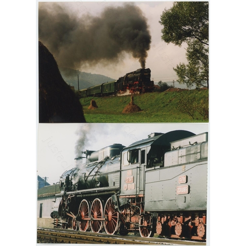 508 - Railway. UK Heritage Steam, Overseas Preserved Steam. A large box of approx. 60 film packets, contai... 