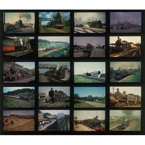 534 - Railway. B.R. Steam. A collection of 190 x 35mm, DUPLICATE, colour slides, stored in pvc slide pages... 