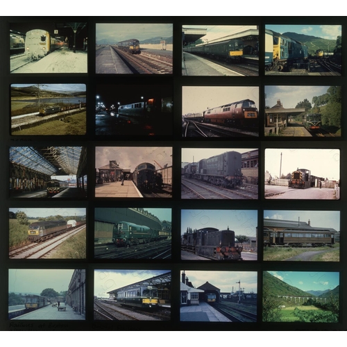 535 - Railway. Modern Traction. A small collection of 53 x 35mm, DUPLICATE, colour slides, stored in pvc s... 