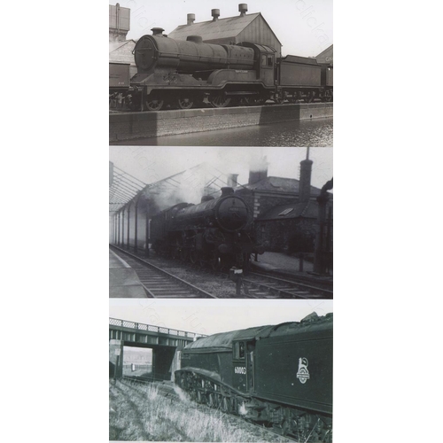 540 - Railway. B.R. Steam. A handy plastic storage case with individual boxes of postcard size, black and ... 