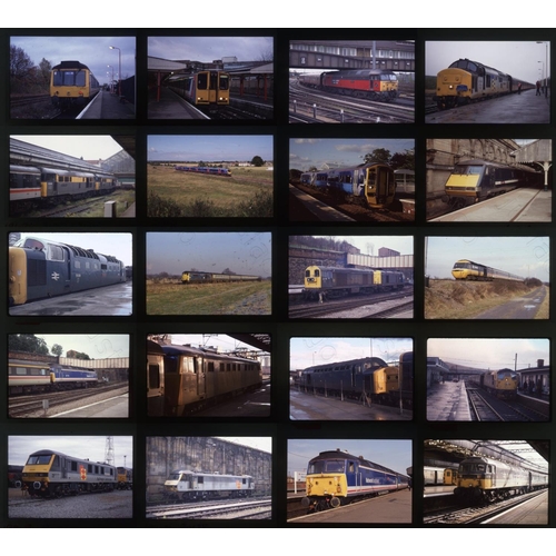 546 - Railway. Modern Traction. A small selection of approx. 100 x 35mm, original colour slides, on mixed ... 