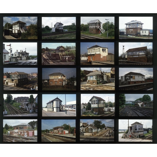 552 - Railway. Infrastructure - Signal Boxes. A collection of approx. 100 x 35mm, colour slides, on mixed ... 