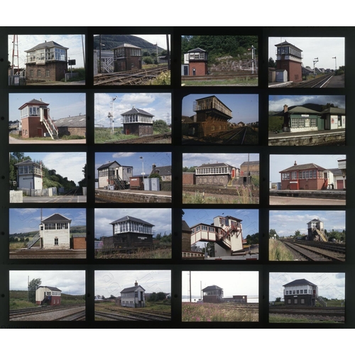 553 - Railway. Infrastructure - Signal Boxes. A collection of approx. 100 x 35mm, colour slides, on mixed ... 