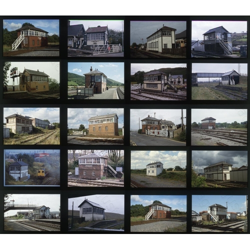 554 - Railway. Infrastructure - Signal Boxes. A collection of approx. 100 x 35mm, colour slides, on mixed ... 