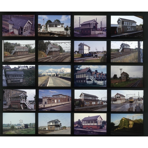 555 - Railway. Infrastructure - Signal Boxes. A collection of approx. 78 x 35mm, colour slides, on mixed f... 