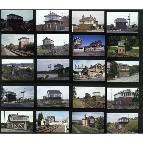 556 - Railway. Infrastructure - Signal Boxes. A collection of approx. 93 x 35mm, colour slides, on mixed f... 