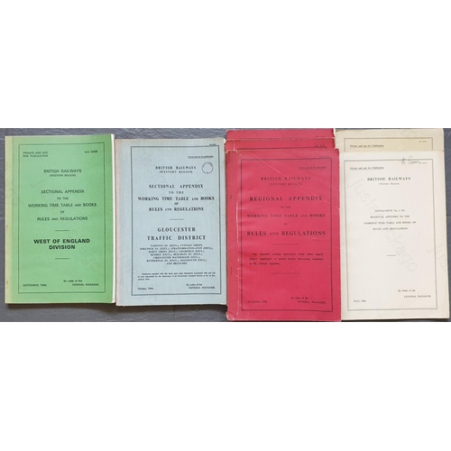 565 - Railway. Paper Railwayana. Seven British Railways general and sectional appendices.
1. British Railw... 