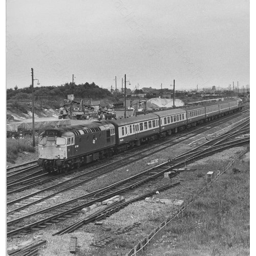 575 - Railway. Modern Traction. A collection of black and white enlargements, in assorted sizes, the large... 