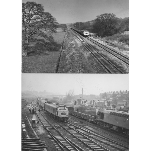 575 - Railway. Modern Traction. A collection of black and white enlargements, in assorted sizes, the large... 