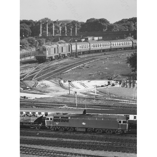 575 - Railway. Modern Traction. A collection of black and white enlargements, in assorted sizes, the large... 