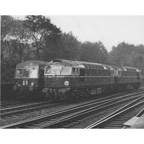 575 - Railway. Modern Traction. A collection of black and white enlargements, in assorted sizes, the large... 