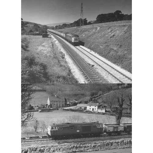 575 - Railway. Modern Traction. A collection of black and white enlargements, in assorted sizes, the large... 