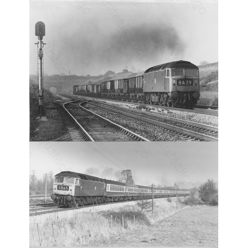 575 - Railway. Modern Traction. A collection of black and white enlargements, in assorted sizes, the large... 