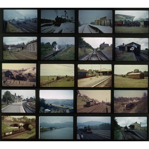 608 - Railway. BR Steam and Infrastructure. A small selection of approx. 41 x 35mm, colour slides, mostly ... 