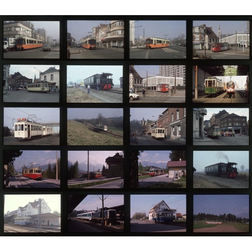 616 - Overseas Trams. A small selection of approx. 58 x 35mm, colour slides, mainly on Kodak film stock. M... 