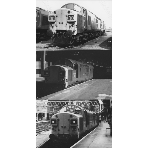 66 - Railway. Modern Traction. A good collection of approx. 185, black and white, mostly postcard sized p... 