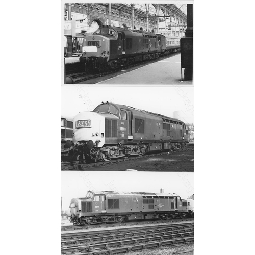 66 - Railway. Modern Traction. A good collection of approx. 185, black and white, mostly postcard sized p... 