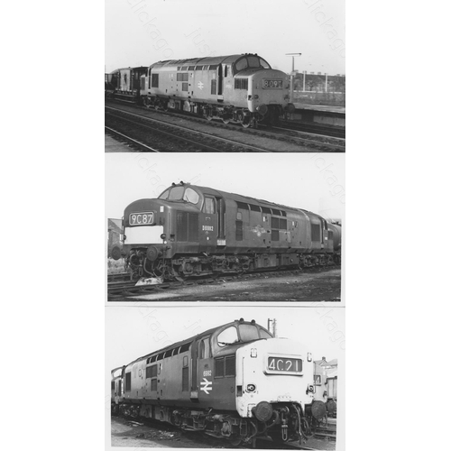 66 - Railway. Modern Traction. A good collection of approx. 185, black and white, mostly postcard sized p... 