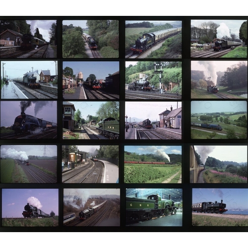 303 - Railway. Heritage Steam. A large assortment of approx. 1000 x 35mm, colour slides, on mixed film sto... 