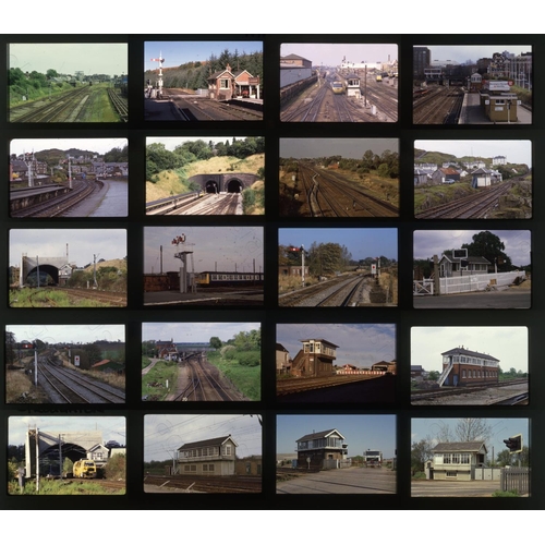 304 - Railway. Infrastructure. A collection of approx. 226 x 35mm, colour slides, mostly on Fuji film stoc... 