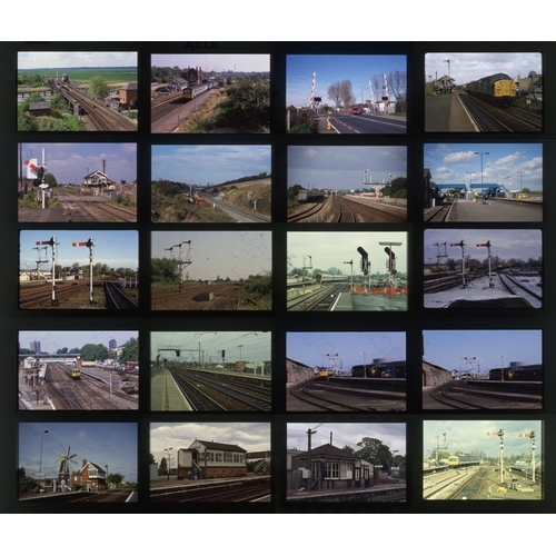 304 - Railway. Infrastructure. A collection of approx. 226 x 35mm, colour slides, mostly on Fuji film stoc... 