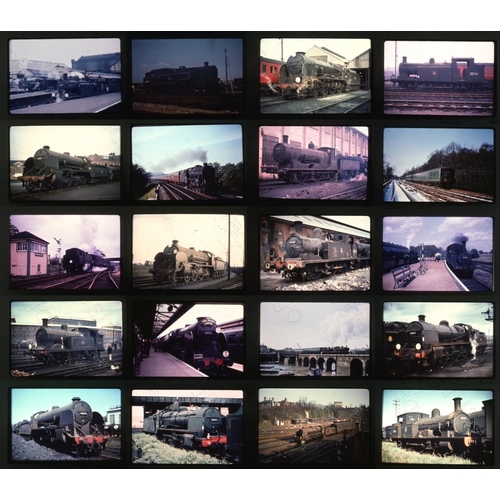 306 - Railway. B.R. Steam. A small collection of approx. 91 x 35mm, DUPLICATE, colour slides. The slides d... 