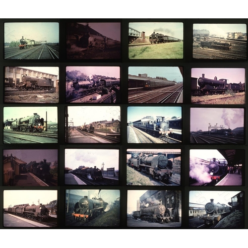 307 - Railway. B.R. Steam. A small collection of approx. 88 x 35mm, DUPLICATE, colour slides. The slides d... 