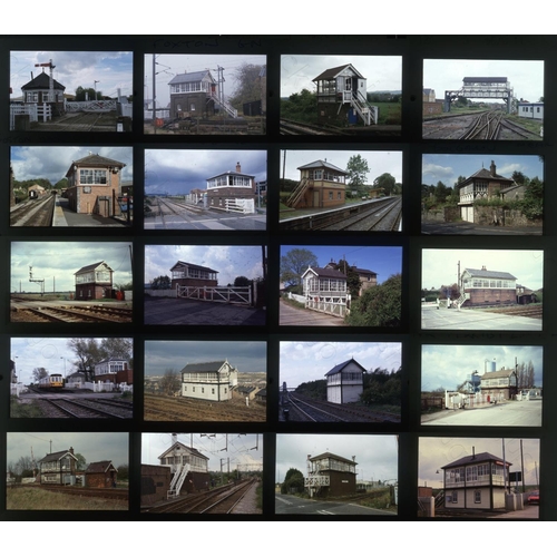 441 - Railway. Infrastructure - Signal Boxes. A collection of approx. 100 x 35mm, colour slides, on mixed ... 