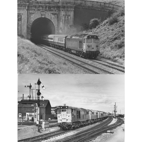 49 - Railway. Modern Traction. A fine collection of approx. 93 original black & white, prints by John Vau...