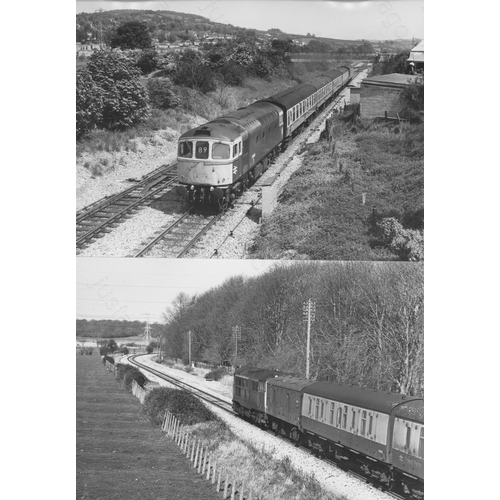 49 - Railway. Modern Traction. A fine collection of approx. 93 original black & white, prints by John Vau...