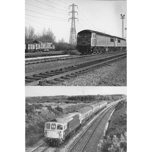 49 - Railway. Modern Traction. A fine collection of approx. 93 original black & white, prints by John Vau...