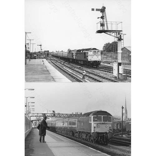 49 - Railway. Modern Traction. A fine collection of approx. 93 original black & white, prints by John Vau...