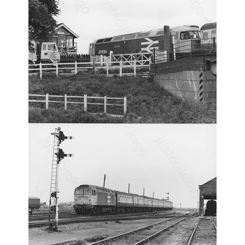50 - Railway. Modern Traction. A fine collection of approx. 95 original black & white, prints by John Vau...