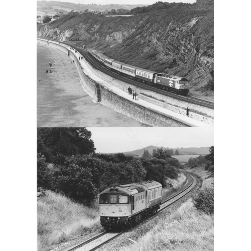 51 - Railway. Modern Traction. A fine collection of approx. 90 original black & white, prints by John Vau...