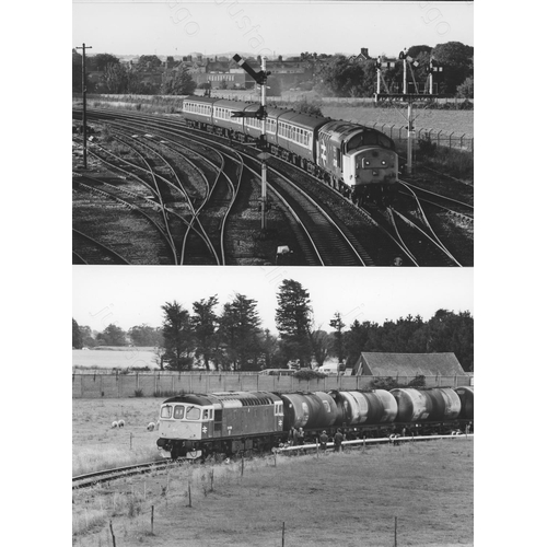 51 - Railway. Modern Traction. A fine collection of approx. 90 original black & white, prints by John Vau...