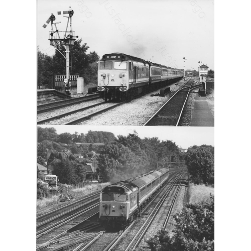 51 - Railway. Modern Traction. A fine collection of approx. 90 original black & white, prints by John Vau...
